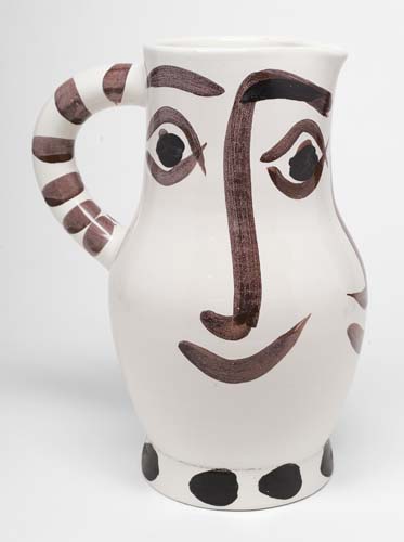 Appraisal: PABLO PICASSO Four Faces Glazed terre de f ience turned