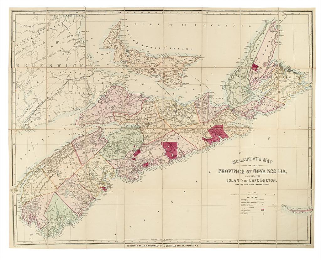 Appraisal: MACKINLAY A W Mackinlay's Map of the Province of Nova