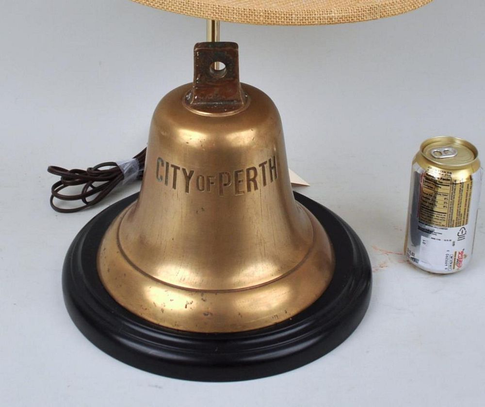 Appraisal: Bronze Ship's Bell City of Perth As Lamp launched May