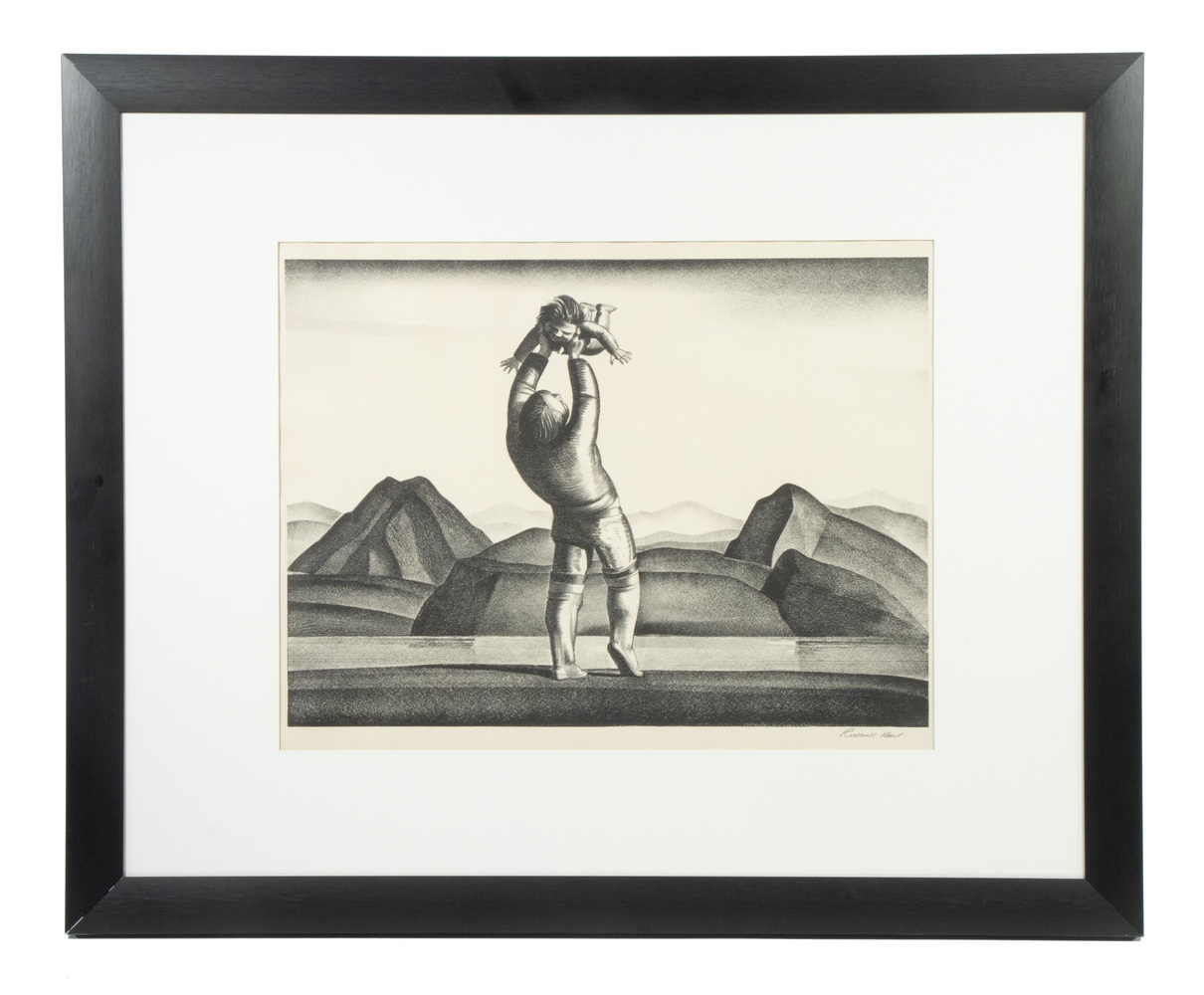 Appraisal: ROCKWELL KENT NY - Eskimo Mother and Child lithograph pencil