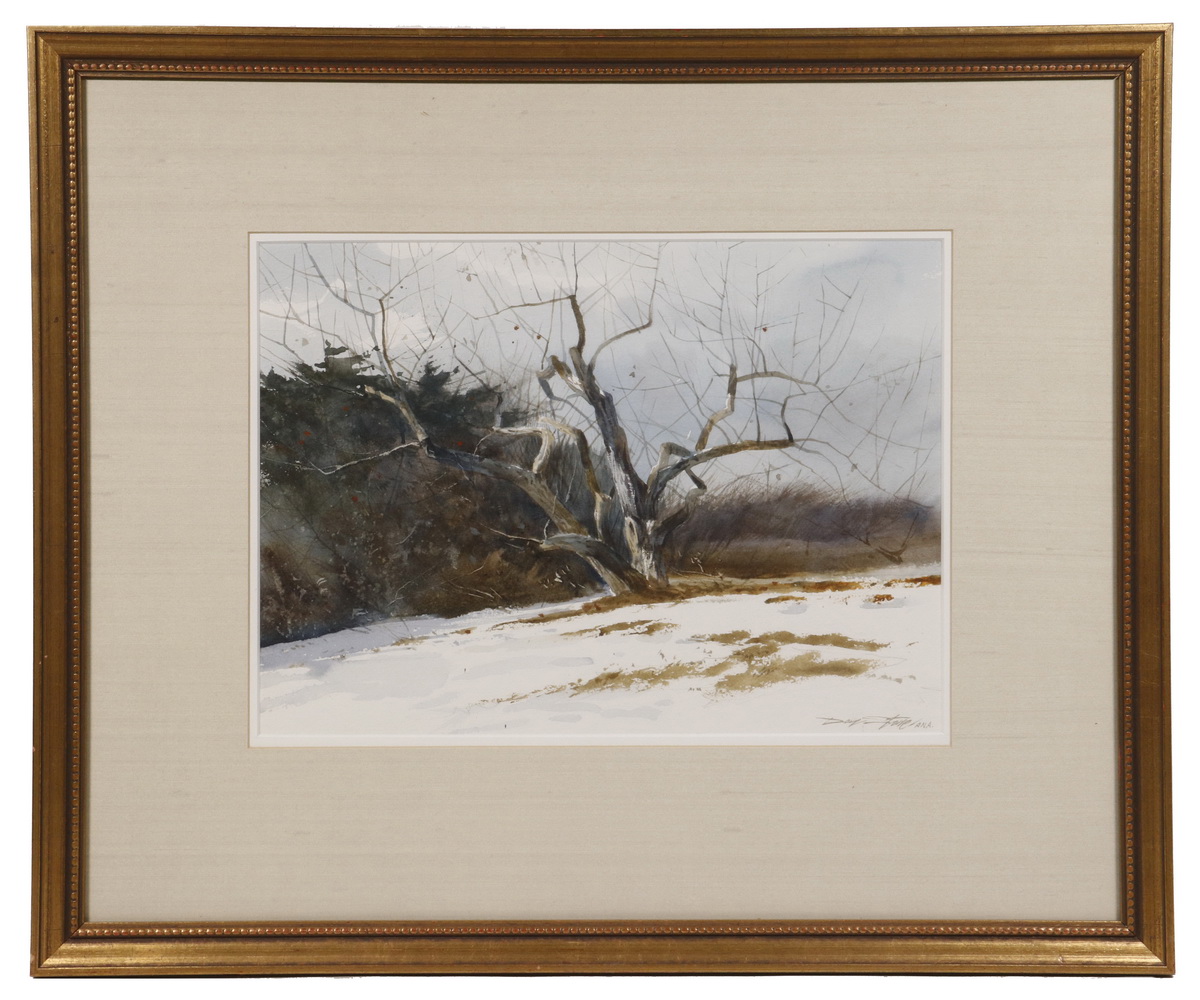 Appraisal: DON STONE ME NH - Winter Apples watercolor on paper