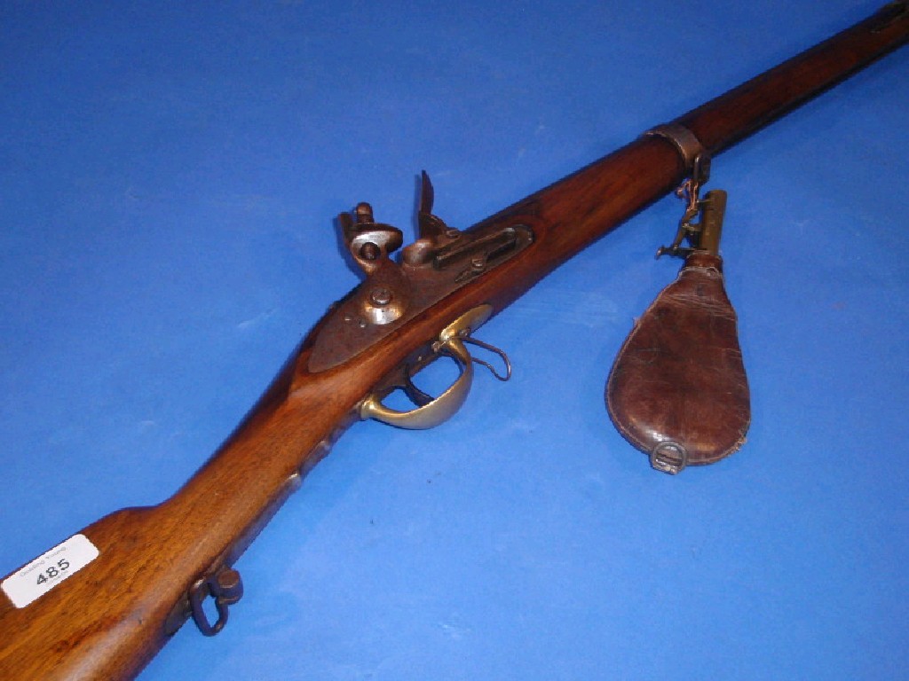 Appraisal: An antique Flintlock musket the stock impressed with a triangular