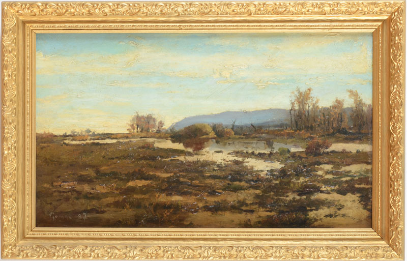 Appraisal: LOUISE A GEMIN - MARSHY LANDSCAPE Oil on panel signed