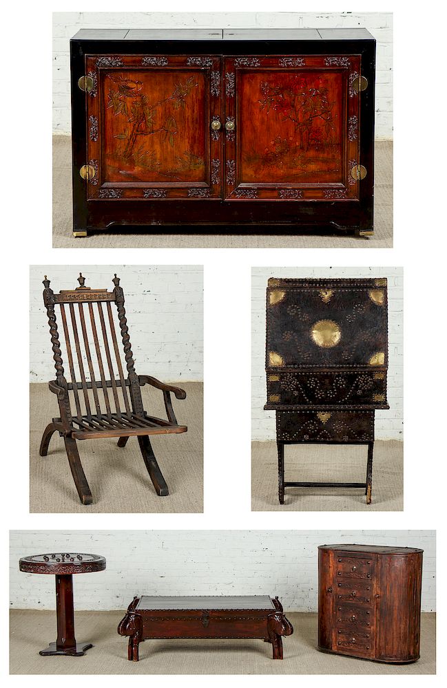 Appraisal: Estate Collection of Vintage Antique Furnishings Estate Collection of Vintage