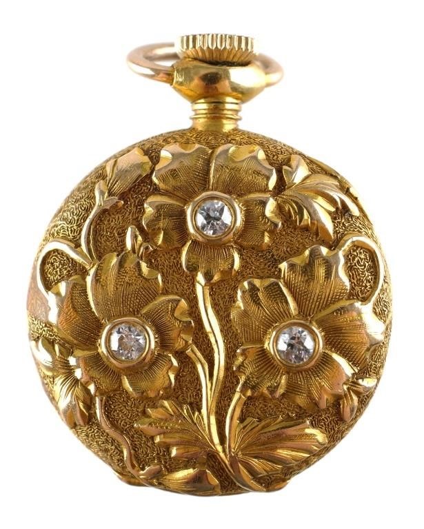 Appraisal: Circa k gold pocket watch marked on case and movement