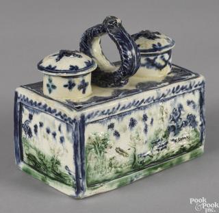 Appraisal: English Whieldon type inkwell late th c '' h ''