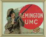 Appraisal: REMINGTON--UMC POSTER Showing woman with Remington Model Slide Action rifle