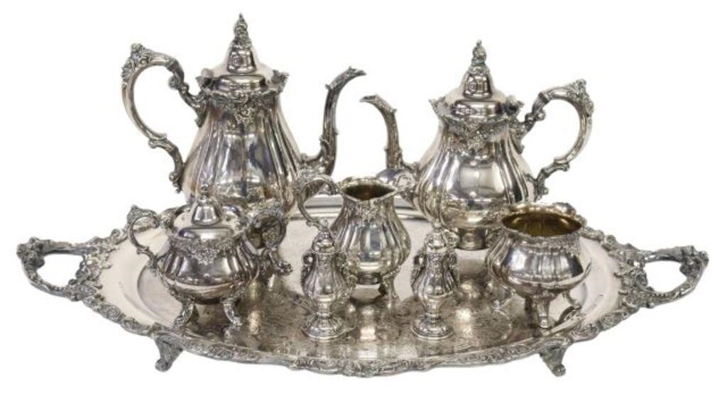 Appraisal: lot of American silverplate tea and coffee service Wallace Silversmiths