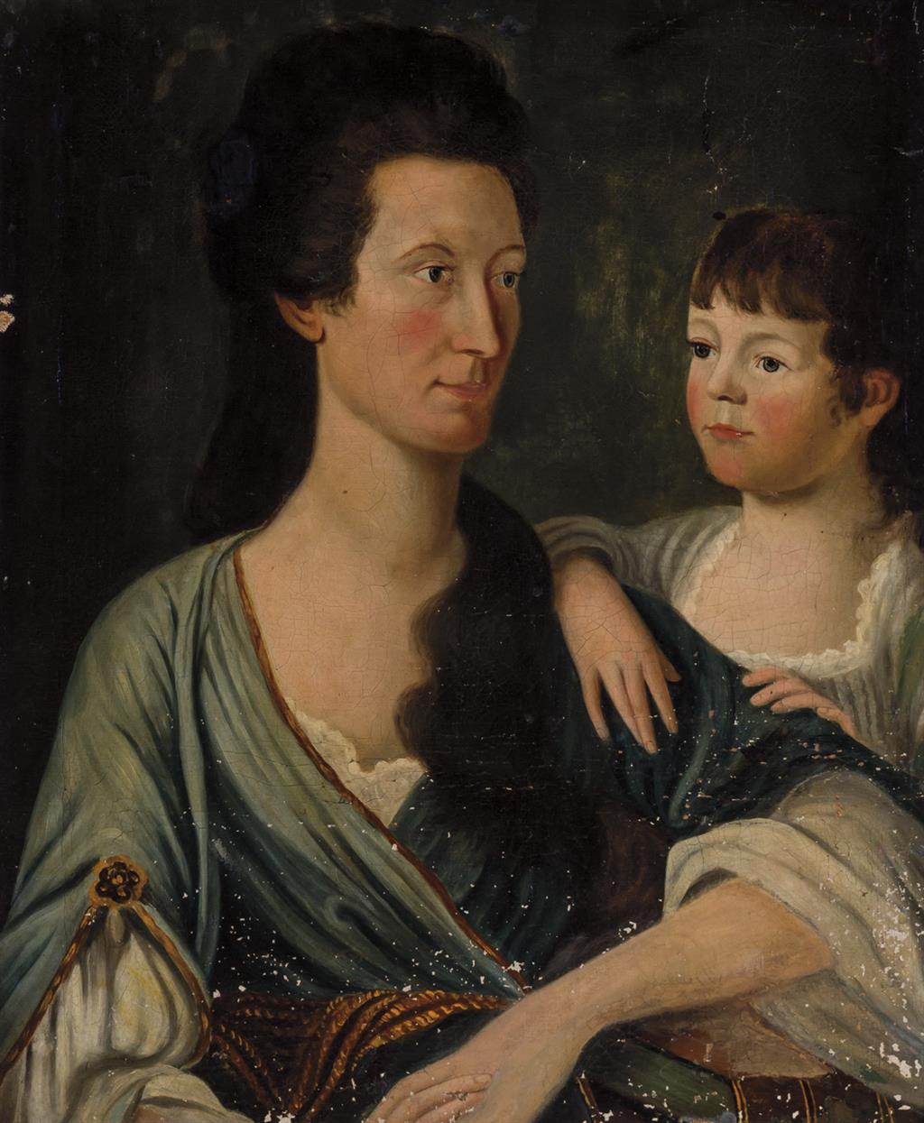 Appraisal: CONTINENTAL SCHOOL th Century probably Portrait of Mother and Child