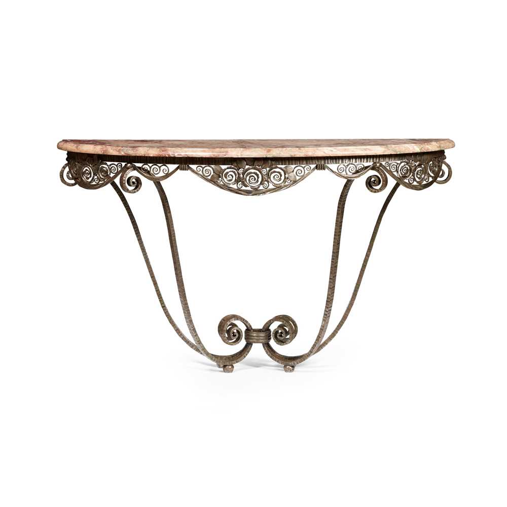 Appraisal: EDGAR BRANDT - 'SIMPLICIT ' CONSOLE TABLE CIRCA wrought steel