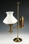 Appraisal: STUDENT LAMP - th C brass single burner student lamp