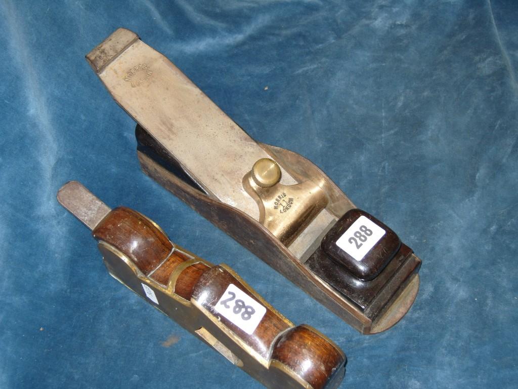 Appraisal: A Victorian rosewood and bronze smoothing plane by Norris of