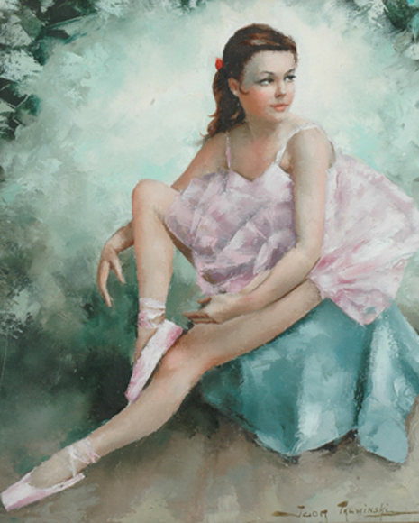 Appraisal: Igor Tawinski Polish - The Ballet Dancer oil on canvas