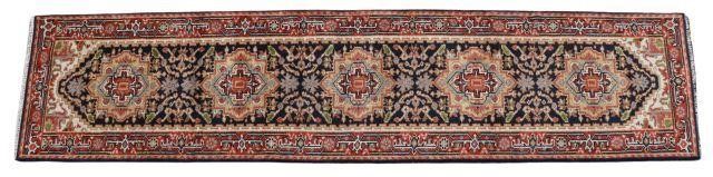 Appraisal: Hand-tied Persian Serapi runner approx ' l ' w