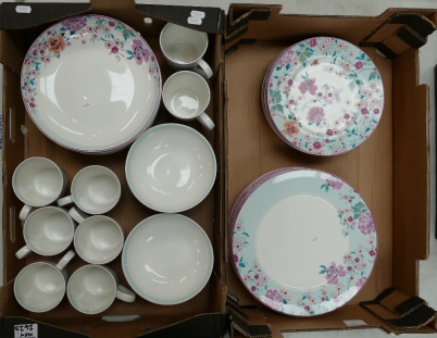 Appraisal: A collection of M S Geisha patterned dinnerware Trays