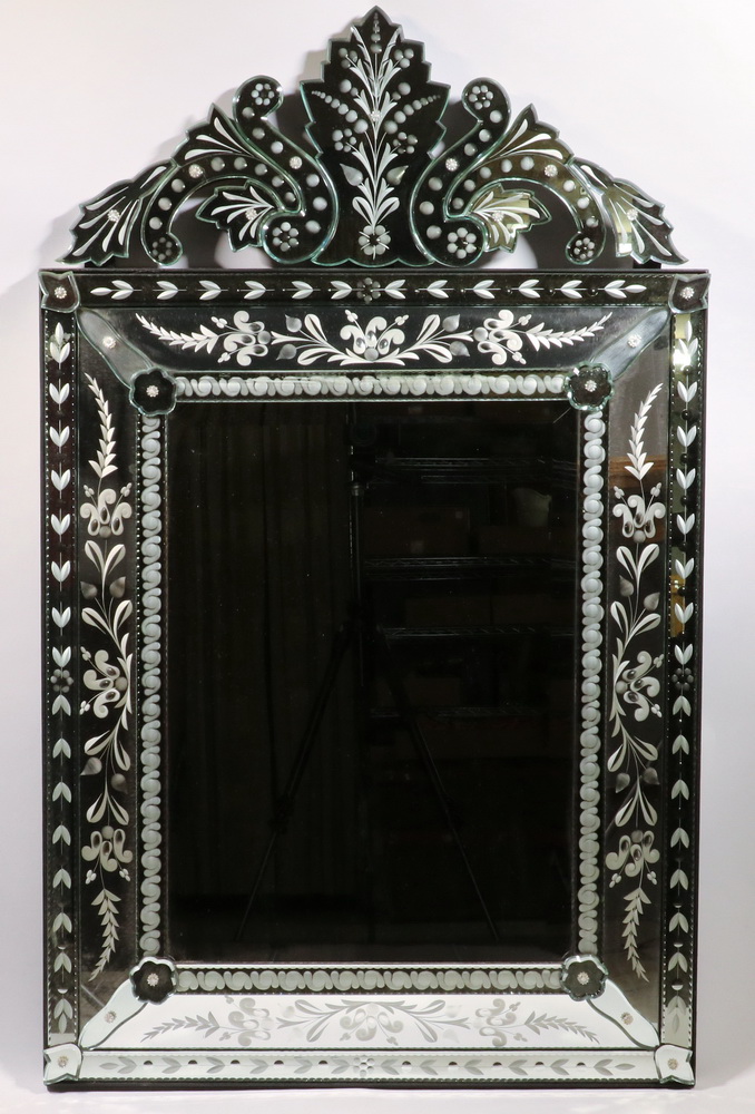 Appraisal: VENETIAN MIRROR th c Classical Venetian Looking Glass made up