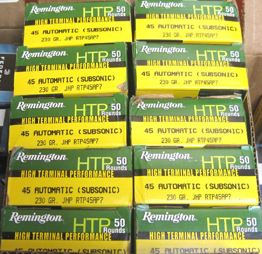 Appraisal: TEN BOXES OF REMINGTON HIGH TERMINAL PERFORMANCE AMMUNITION ACP subsonic