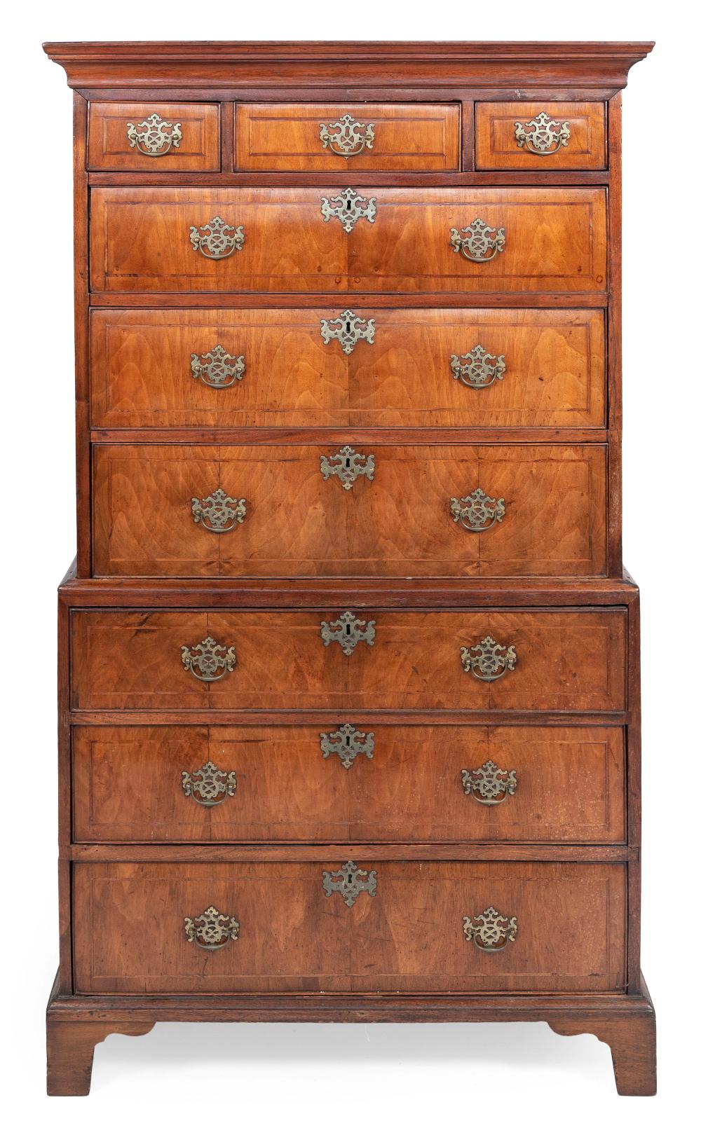 Appraisal: ENGLISH CHEST-ON-CHEST LATE TH CENTURY HEIGHT WIDTH DEPTH ENGLISH CHEST-ON-CHEST