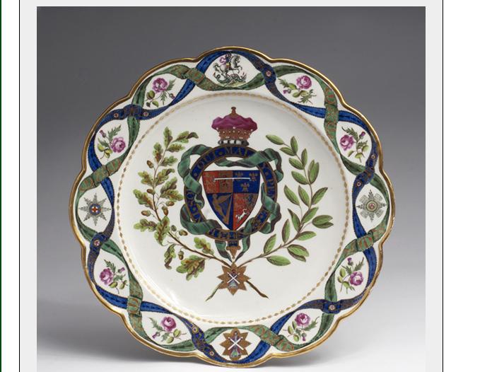 Appraisal: RARE AND IMPORTANT WORCESTER ARMORIAL PLATE FROM THE 'DUKE OF