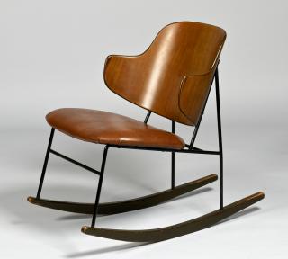 Appraisal: Ib Kofod Larsen Penguin Rocking Chair Ib Kofod-Larsen - for