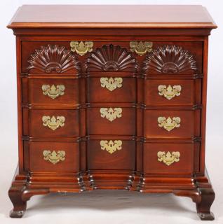 Appraisal: CHIPPENDALE STYLE MAHOGANY DRAWER CHEST H W After John Townsend