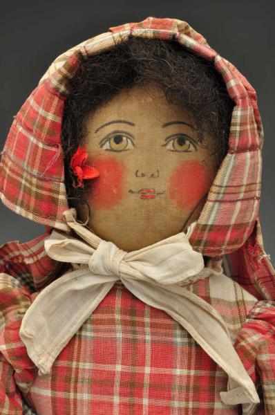 Appraisal: African American Baby Land Rag Doll Description Painted silk face