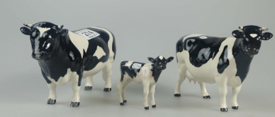 Appraisal: Beswick Friesian Family comprising Bull Cow and Calf C