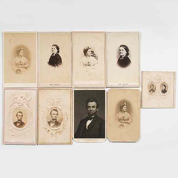 Appraisal: Abraham Mary Todd Lincoln Group of CDVs Lot of CDVs