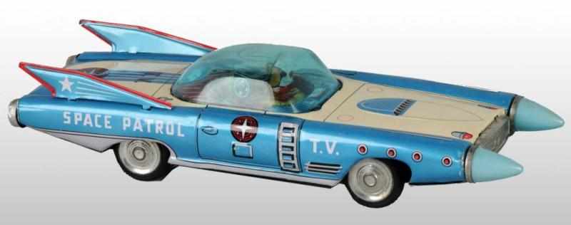 Appraisal: Tin TV Space Patrol Car Friction Toy Description Japanese Circa