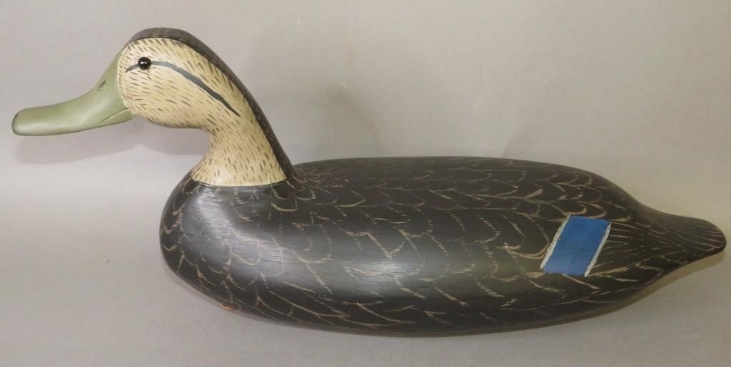 Appraisal: MALLARD HEN WOODEN WORKING DECOY SIGNED ROBERT G ca late