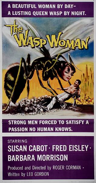 Appraisal: The Wasp Woman Film Group three-sheet condition A- linen-backed x