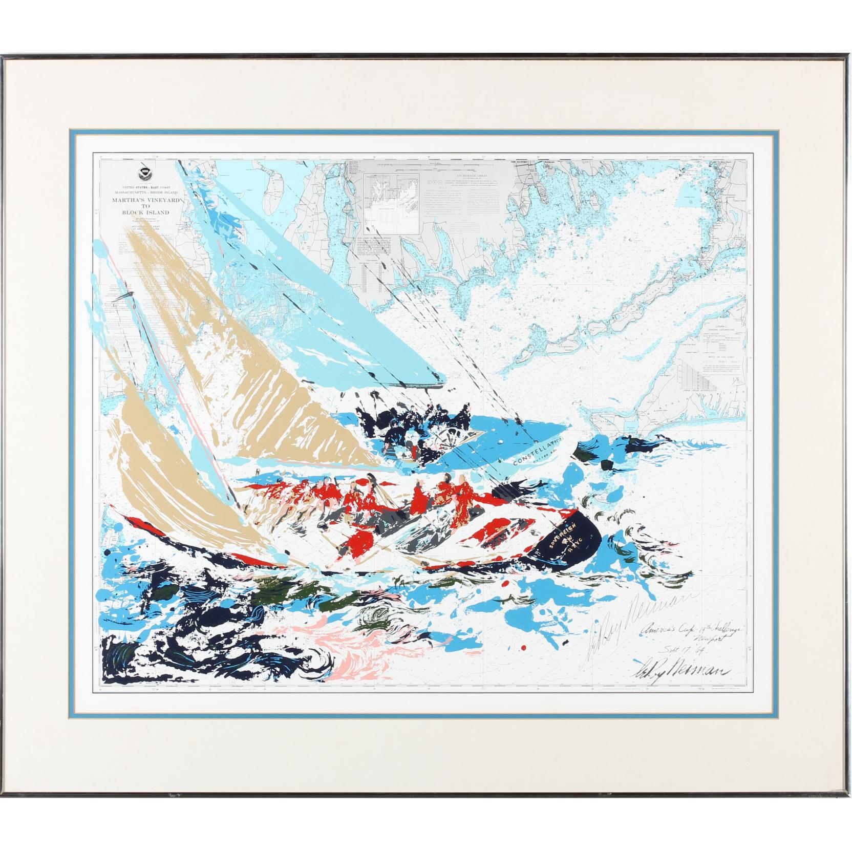 Appraisal: LeRoy Neiman Am - America's Cup th Challenge Newport screenprint