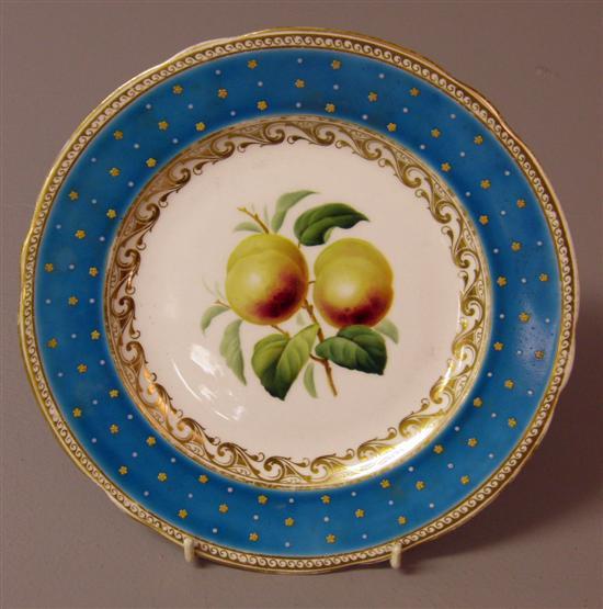 Appraisal: th century Minton dessert plate turquoise border highlighted in gilt