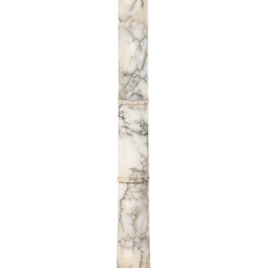 Appraisal: A Neoclassical White and Gray Marble Pedestal Height inches Property