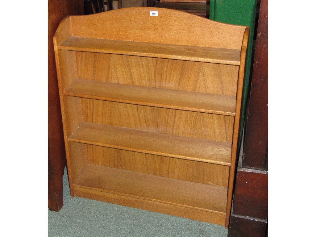 Appraisal: Oak open bookcase