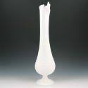 Appraisal: Fenton hobnail milk glass swung vase on stand Marked with