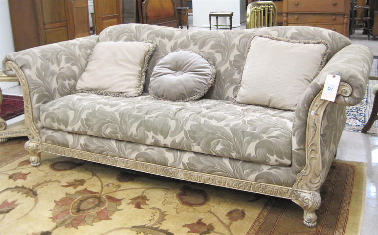 Appraisal: TRADITIONAL CLASSICS SCROLL ARM SOFA Schnadig Furniture Co recent with