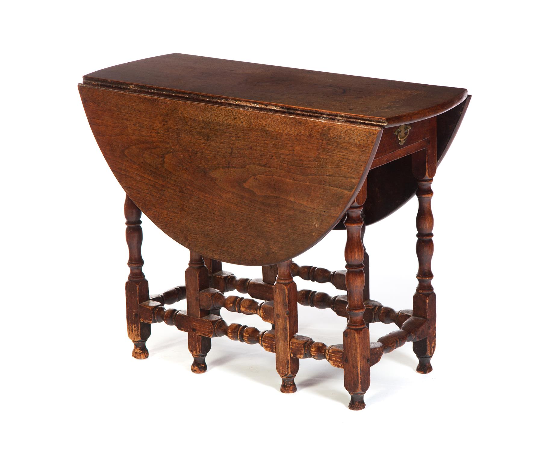 Appraisal: AMERICAN GATE LEG TABLE Late th century walnut William and