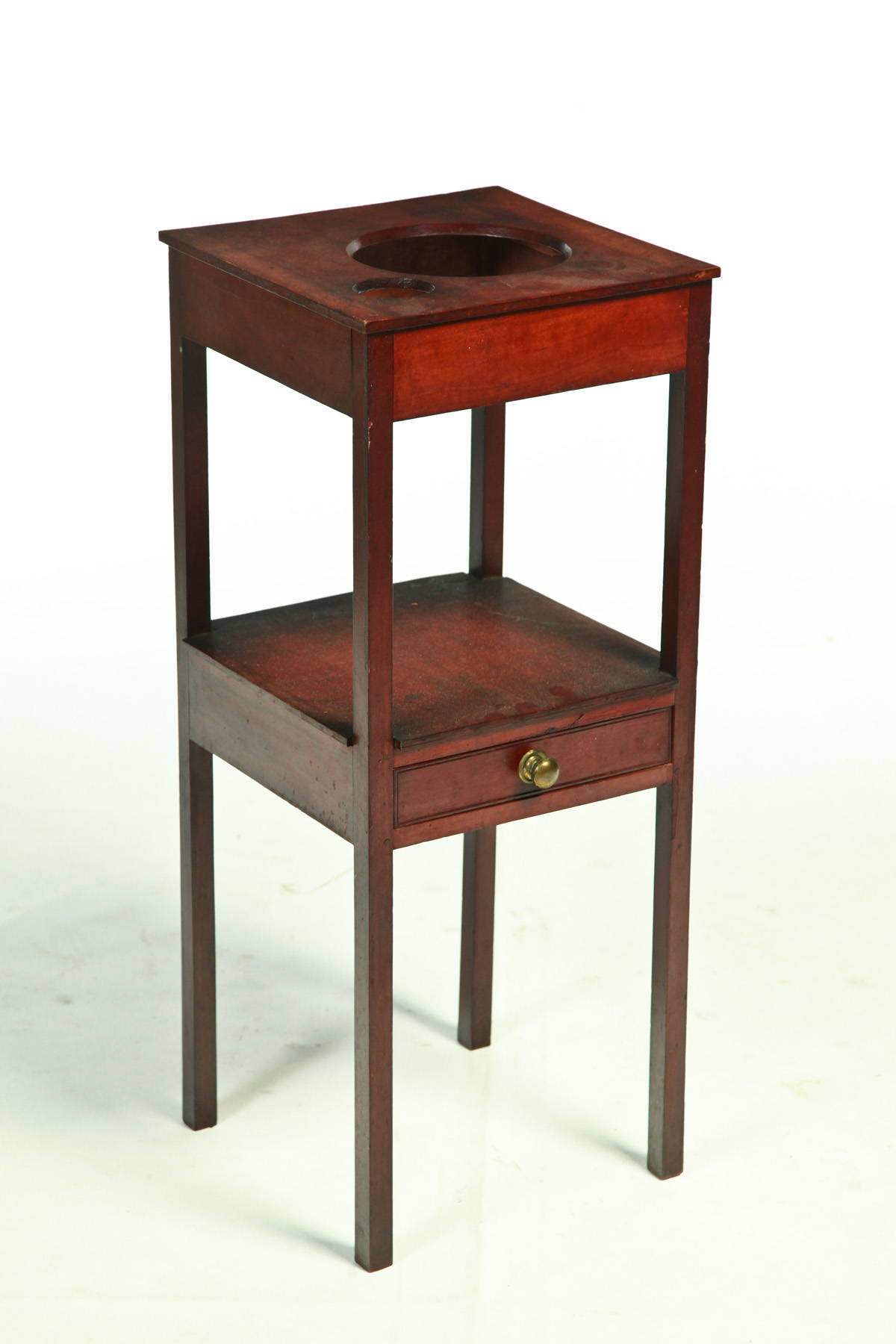 Appraisal: OHIO VALLEY HEPPLEWHITE WASHSTAND Early th century cherry and poplar