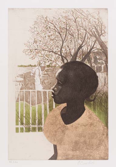 Appraisal: ERNEST CRICHLOW - New Dreams Color lithograph on Rives BFK