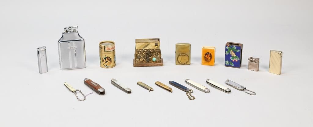 Appraisal: Lot of smoking accessories including Camel Zippo lighter Buddha table