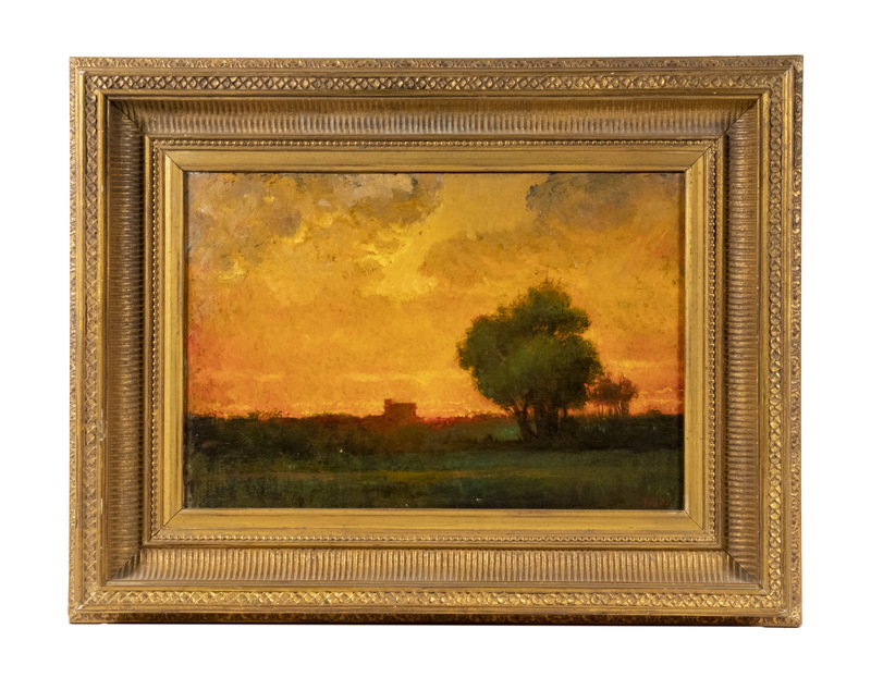 Appraisal: GREGG KREUTZ NY NH - Sunset oil on canvas over