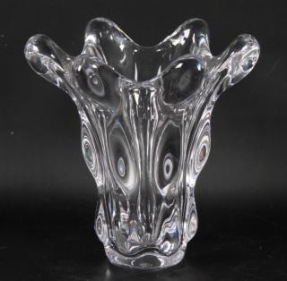 Appraisal: FRENCH GLASS SCULPTURED VASE FROM JANNES LE CHATEL COLLECTION CONTEMPORARY