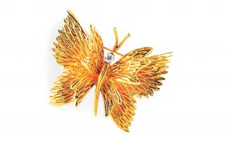 Appraisal: A Diamond Butterfly Pin by Tiffany Co Tiffany K diamond