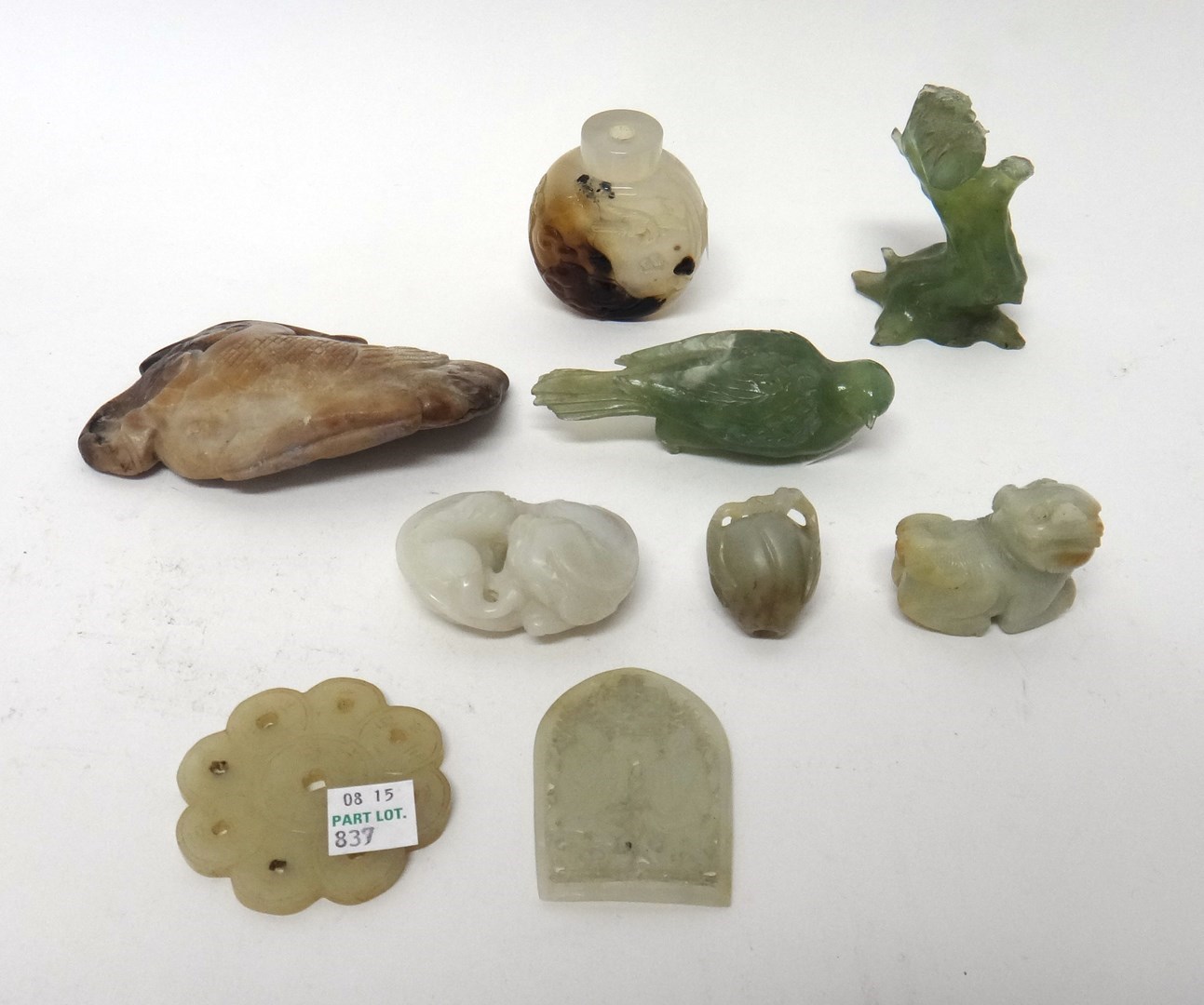 Appraisal: A group of Chinese jade and hardstones th th century