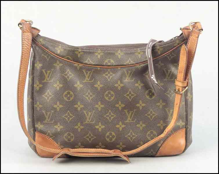 Appraisal: LOUIS VUITTON MONOGRAMMED CANVAS AND LEATHER 'BOULOGNE' SHOULDER BAG H