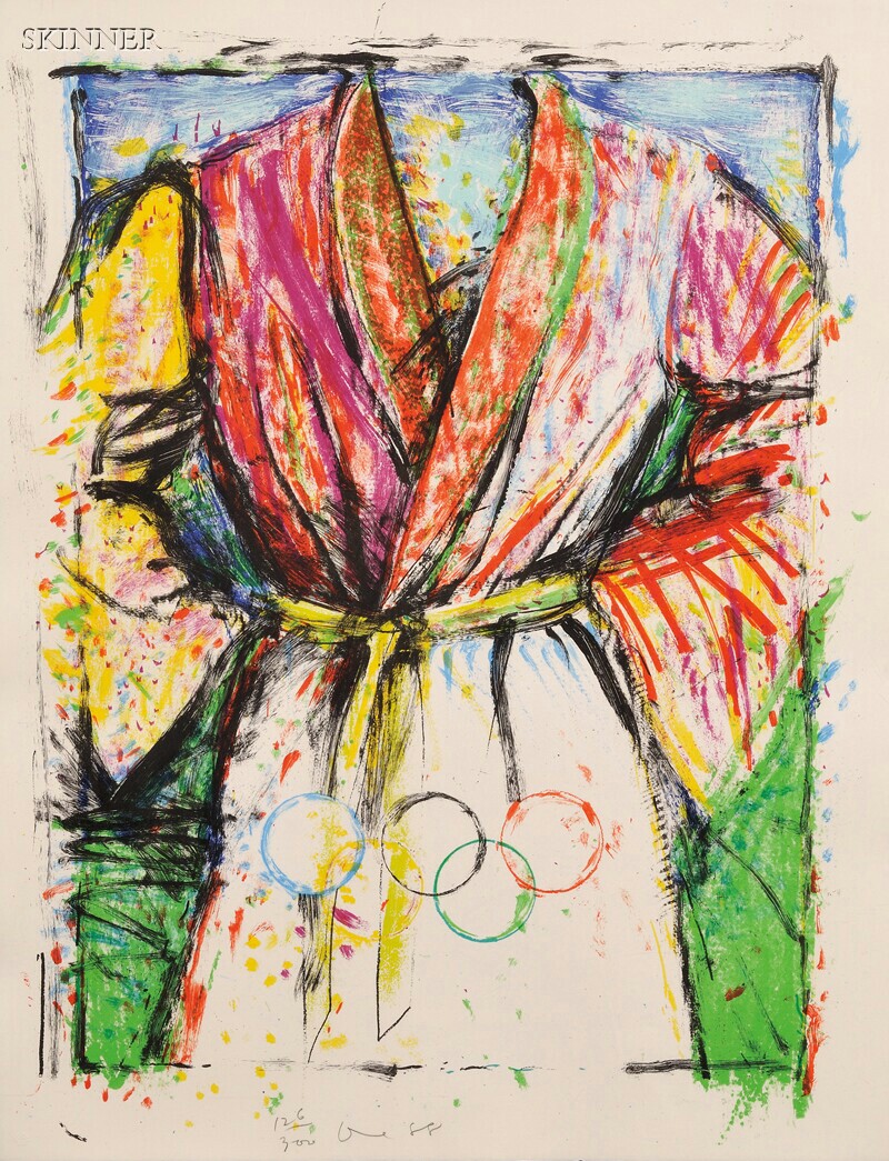 Appraisal: Jim Dine American b Multicolored Robe for the Seoul Olympics