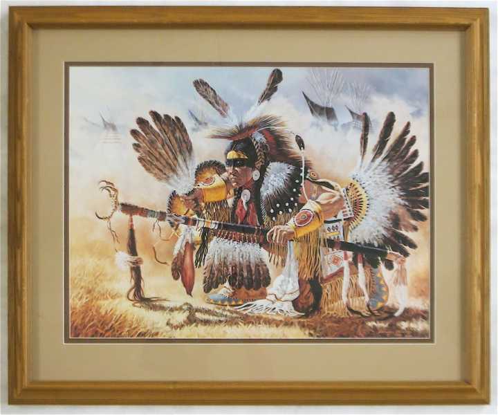 Appraisal: MICHAEL GENTRY OFF-SET LITHOGRAPH Washington - The Eagle Dance Image