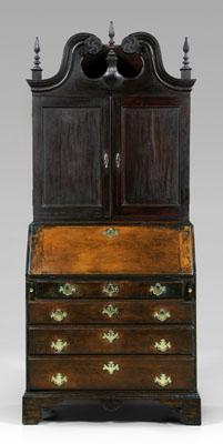 Appraisal: Very fine Connecticut Chippendale desk and bookcase cherry with pine