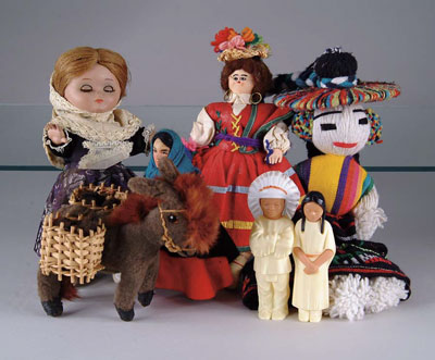 Appraisal: TWO LARGE BOXES OF MISCELLANEOUS SMALL AND FOREIGN DOLLS CONDITION